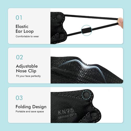 LEMENT KN95 Face Masks,50 Pack Breathable Cup Dust Disposable Masks For Adult,Teenager
