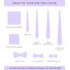 ZENXUS Solid Skinny Ties for Men, 2.5 inch Slim Lilac Lavender Necktie