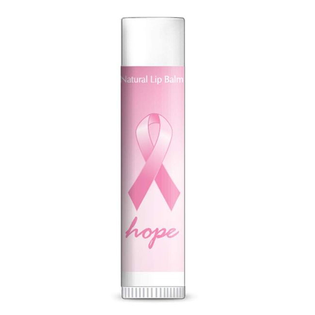 Breast Cancer Awareness Lip Balm - Pink Ribbon Giveaways - Hope Design (Set of 12)