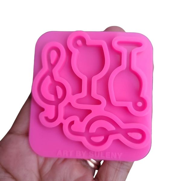 Wine Glass Silicone Mold - Mold for Epoxy Resin - Earrings Mold - Mold for Keychain -Jewelry Making Mold - Resin Molds - Mold for Charms