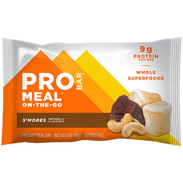 ProBar Meal Bar S'mores Box of 12 Protein Omega 3 6 Fiber GMO Free Organic Vegan