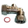 PRIMAFLOW Chrome Plated Brass Angle Service Valve 15mm x 1/2