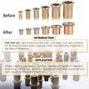 300 PCS Rivet Nuts M3-M12 Carbon Steel Rivnut Insert Nutsert Threaded Flat Head