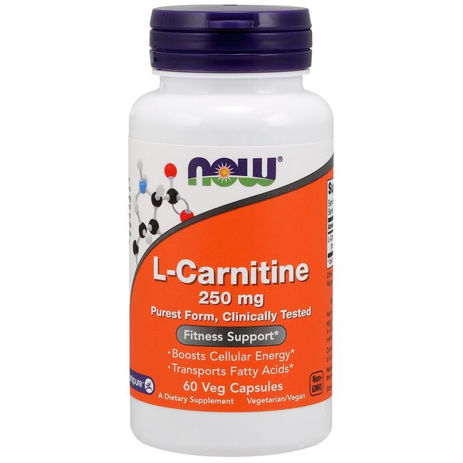 NOW Foods L-Carnitine, 250 mg, 60 Veg Capsules