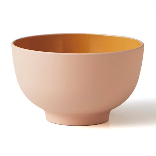 Takenaka OWAN Round Dry Lacquer Bowl, Pink, φ4.5 x 2.8 inches (11.6 x 7 cm)