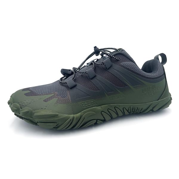 Amoji SN498 Fitness Shoes, Running Shoes, SN498-green/grey