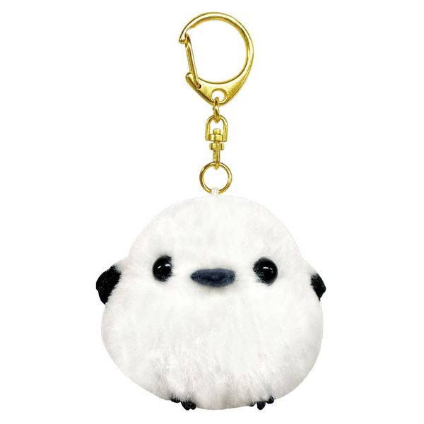 AMUFUN Fukufuku Shimaenaga Plush Toy Mascot Keychain, Shima-chan, White, XS