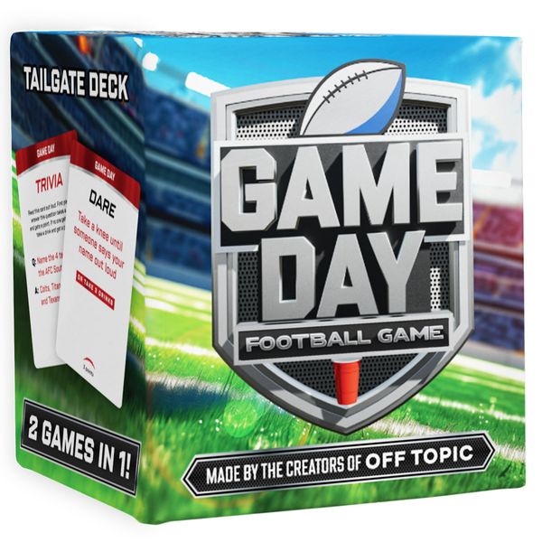 OFF TOPIC Game Day Football Card Game for Adults - Party Game for Football Games - 2-in-1 Adult Game for Game Night