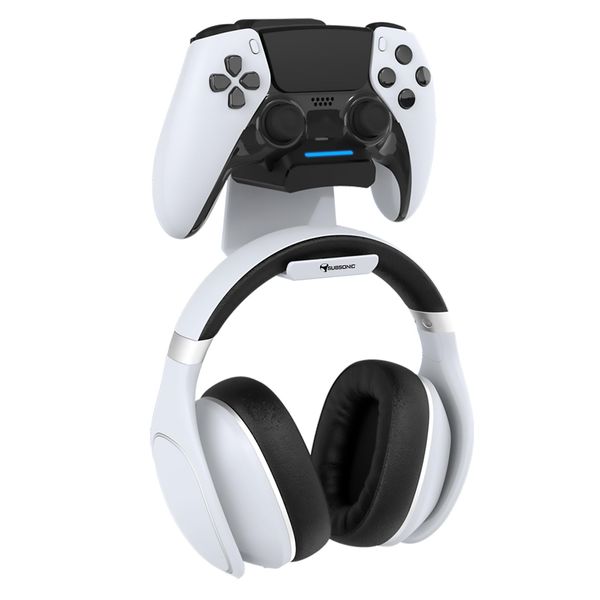 Subsonic PS5 Controller Charger, Compact Charging Station for Dualsense Controller with Gaming Headset Holder