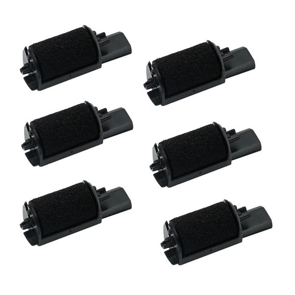 printerfield IR-40 (6 Pack) Compatible Calculator Printer Ribbon Ink Roller - Black