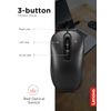 Lenovo 100 Wired USB Computer Mouse for PC, Laptop, Computer with Windows - Full Size - Ambidextrous Design - 3 Buttons - Red Optical Sensor - Black