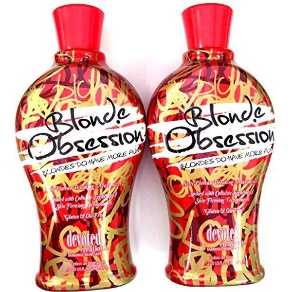 Lot of 2 Devoted Creations Blonde Obsession Indoor Tanning Lotion Bronzer 12.25 Fl Oz