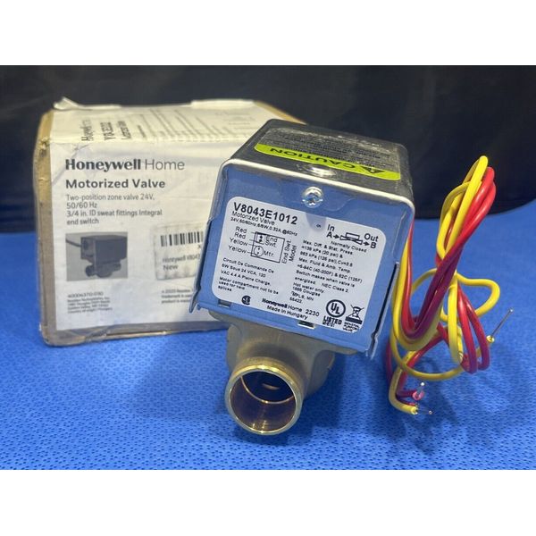 Honeywell zone valve v8043e1012 motorized control heating system 3/4 Sweat  aj