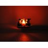NIB WINTER CHRISTMAS GNOMES FLICKERING CAMPFIRE NIGHT LIGHT - WALL PLUG-IN