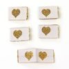 Textile Labels with Heart Quantity 15 Pieces / 2.85 € Colour Combinations Black - Gold