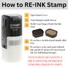 stampexpression - Burger Self Inking Rubber Stamp - Black Ink (A-61288)
