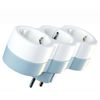 Legrand – Extension plug, German, 2 Way and 3 sockets, White, white
