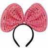 Large Light Pink Sequin Bow Headband