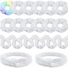 VENUSTE White Scrunchies for Tie Dye, DIY Cotton Bow Scrunchies, Headbands, 3 Kinds of Party Activities Hair Accessories for Girls and Women, 20 Pieces