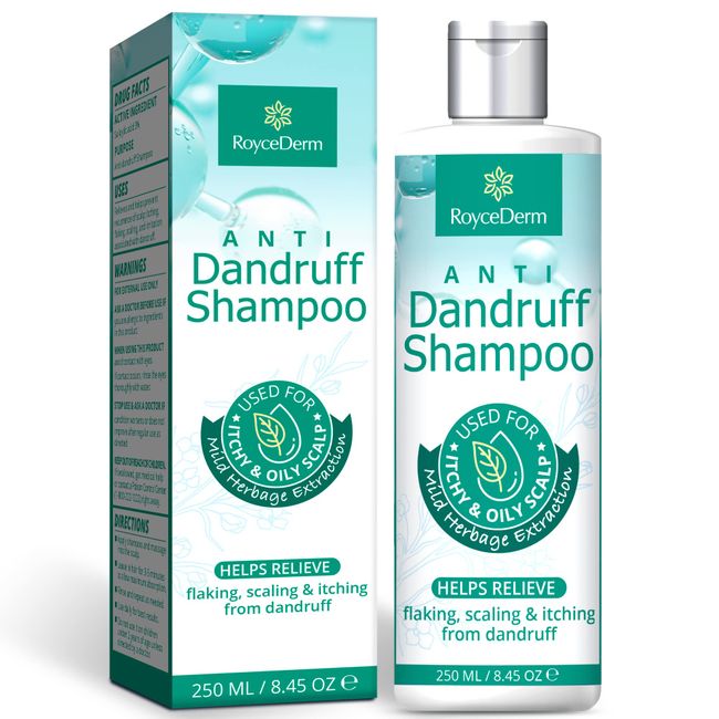 Roycederm Anti-Dandruff Shampoo, Dandruff Treatment For Oily Hair, Dry Flakey Scalp Treatment, Dry Scalp Shampoo, Scalp Treatment For Dry Itchy Oily Scalp, Fast Relief