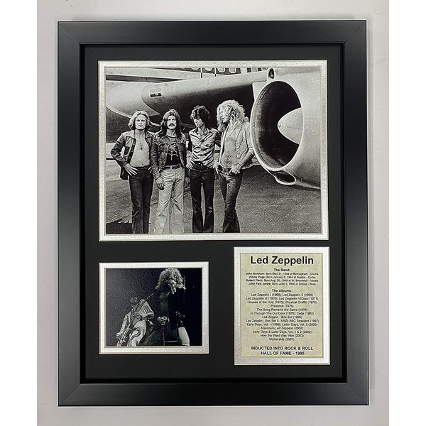 Legends Never Die Led Zeppelin Plane- Rock & Roll Legends Collectible | Framed Photo Collage Wall Art Decor, 11x14-Inch, (16180U)