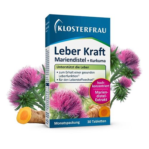 Klosterfrau Liver Kraft Tablets | 5 x 30 Pieces | Supports Liver Health | With Milk Thistle & Turmeric