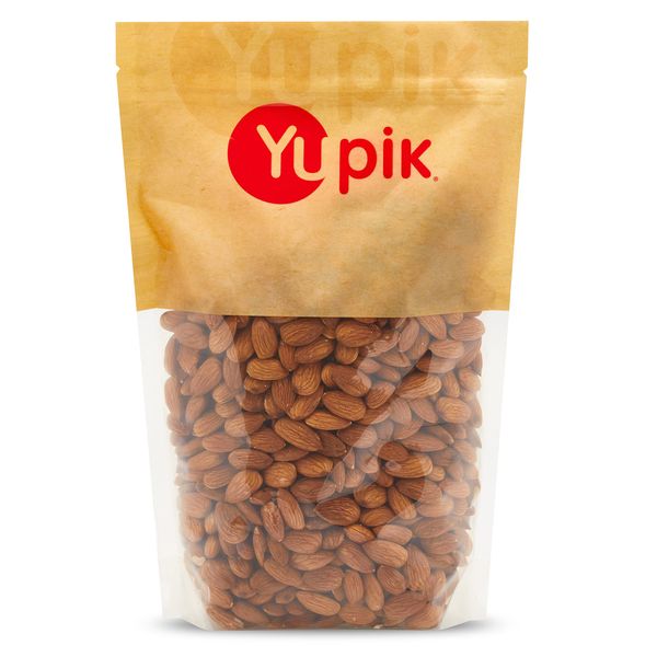 Yupik California Raw Almonds, Large Size, 2.2 lb, Gluten-Free, Kosher, Salt-Free, Good Source Of Protein, Fiber, Iron & Calcium, Low In Carb, Healthy Snack