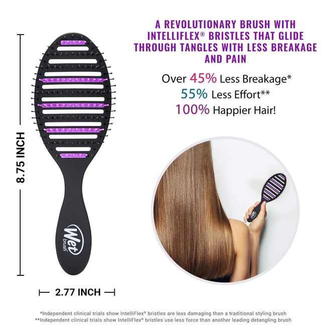 Wet Brush Speed Dry Hair Brush - Purple - Exclusive Intelliflex Bristles 