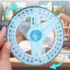 Full Circle Protractor Math Protractor 360 Degree Protractor Mathematical Geometric Protractor Angle Measuring Tool Transparent Plastic Perfect for Stationery Mathematics Geometry Drawing Teachers