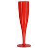 Product Pro 10 x Red Plastic Prosecco Flutes, Biodegradable 175ml Capacity