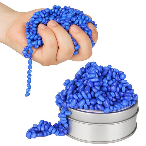 Magnetic Balls, Crags Ferrite Putty, Over 600 Weak Magnetic Ferrite Stones in a Metal Tin, Fidget Toys for Adults and ADHD Desk Toys for Office (Blue)