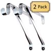 Desunia Adjustable Closet Rod & Shelf Support Bracket - Chrome - 2 Pack