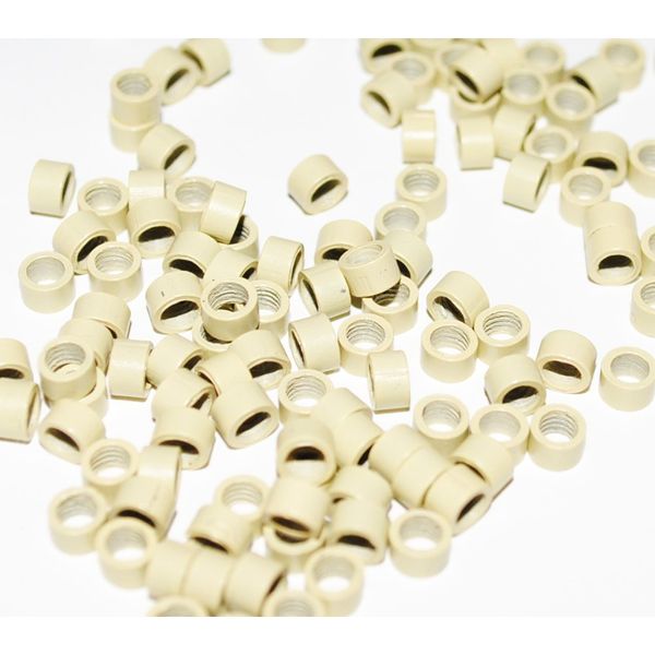 Kiara World Screw Micro Rings - 1000 Blonde 4mm Beads Thread for I Tip or Feather Hair Extensions
