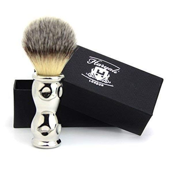 Synthetic Hair Shaving Brush Stainless Steel Handle with Classical Box Presant