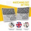 2 x 10cm Square Vinyl Stickers - Leopard Print Peace Sign Pattern Decals 36281