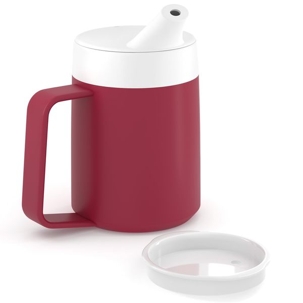 JFA Supplies 1 Handle 165ml Red Adult Drinking Mug/Drinking Cup/Sippy Cup/Non Spill Cup