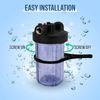 High Capacity Transparent Whole House Water Filter System & Block Carbon Filter