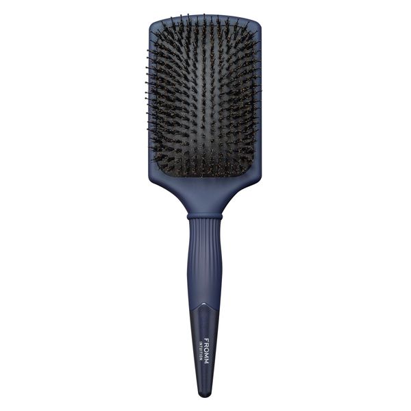 Fromm Professional Intuition Glosser Smooth & Glossy Boar Bristle Paddle Brush in Blue, Detangles, Smoothes, and Massages Scalp to Distribute Oils for Shiny Healthy Hair