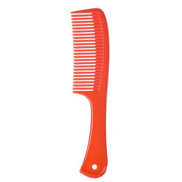 Red Plastic Wide Comb with Grip Handle (Single)