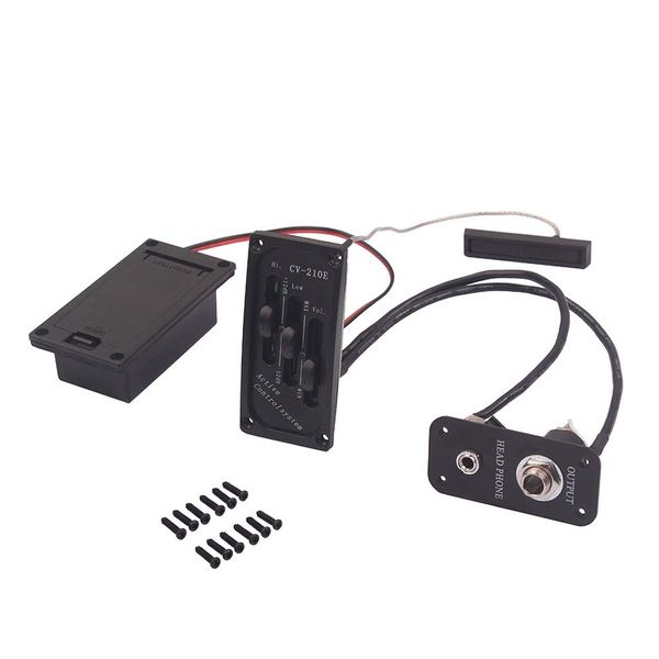 Alnicov Electric Violin Pickup Piezo Vorverstärker Zubehör mit Active Tone System