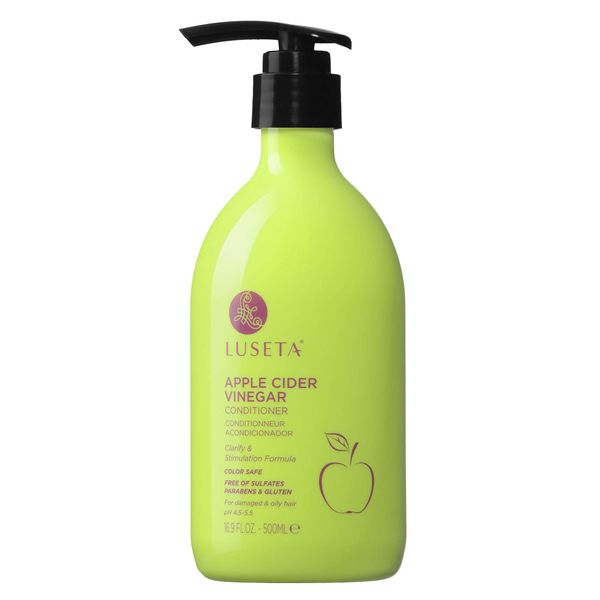 Luseta Apple Cider Vinegar Conditioner for Damaged and Oily Hair -Infused with Pyrus Malus for Clarify & Stimulation, Sulfate Free Paraben Free 16.9oz