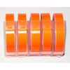 Motex 5 FLUORO ORANGE Embossing Label Maker Tapes 9mm x 3m