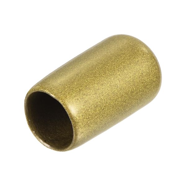 QUARKZMAN 20 Stück Gummikappen Gummi Endkappen 11 mm ID Gummi Stopfen Verschlusskappe Vinyl PVC Bolzenkappe Schraubengewinde Rundrohr Bolzenkappenabdeckung Gewindeschutz, Golden
