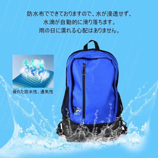 Voodans Backpack Football Bag Rucksack Outdoor Basketball Volleyball Soccer Multi-Ball Storage (Blue)