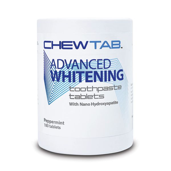 Weldental Chewtab Advanced Whitening Toothpaste Tablets with Nano-Hydroxyapatite Peppermint Refill