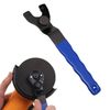 LIAMGUS Universal Angle Grinder Wrench, Adjustable Thickening Spanner Key with Non-Slip Plastics Handle (Blue Black)