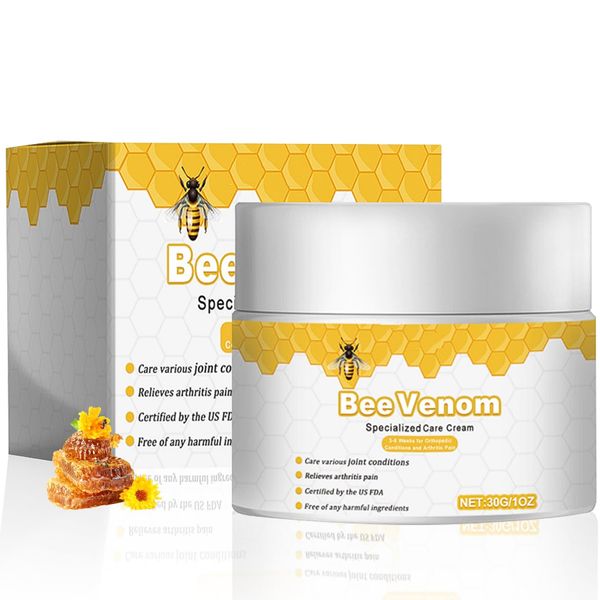 IZBEAUVO Bee Venom Cream Joint and Bone Cream,Bee Venom Bone Arthritis Pain Relief Cream,Honey Bee Joint and Bone Cream,Bee Venom Cream deep Relief Anti-inflammatory Gel for Back Neck Hands Feet