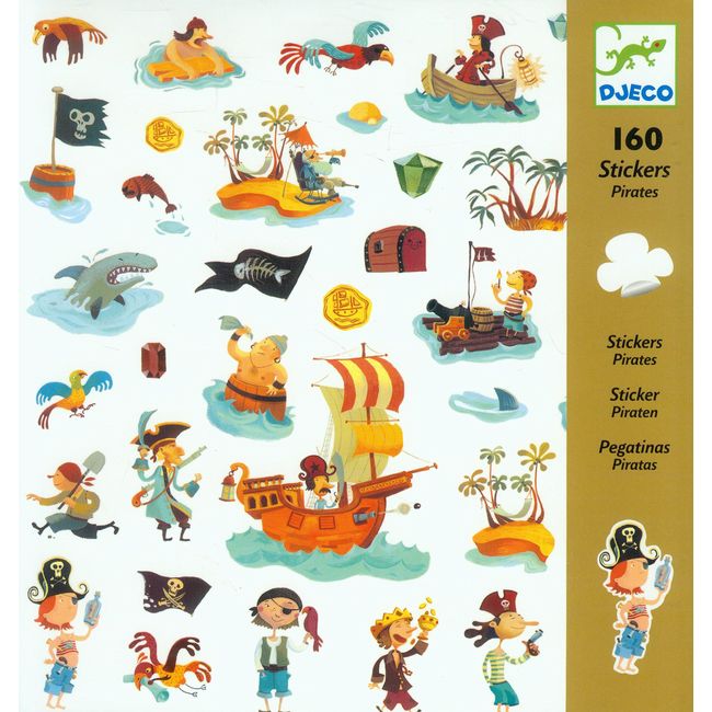 DJECO Pirate Stickers (160 pc)