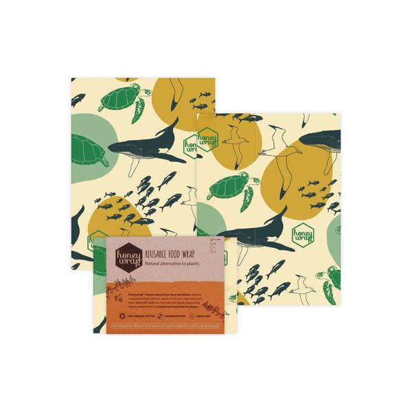 Honeywrap Beeswax Eco Wrap Small 2 Pack - Moana