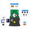 ZOWEETEK IC Card Reader, Card Reader, My Number Compatible, SD Card Reader, Compatible with CAC/SD/Micro SD (TF)/SIM Smart Card Reader, Plug & Play USB Connected IC Chip Card, Multifunctional,